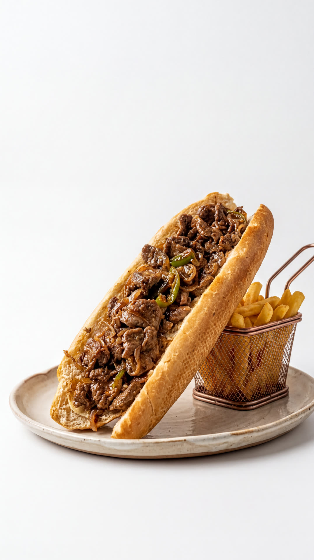 Sandwich Viande Hachée et Frites